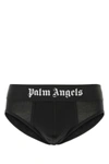 Palm Angels Elastic Waistband Cotton Brief Duo In Black
