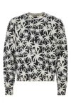 Palm Angels Palm Tree-print Fine-knit Jumper In Printed