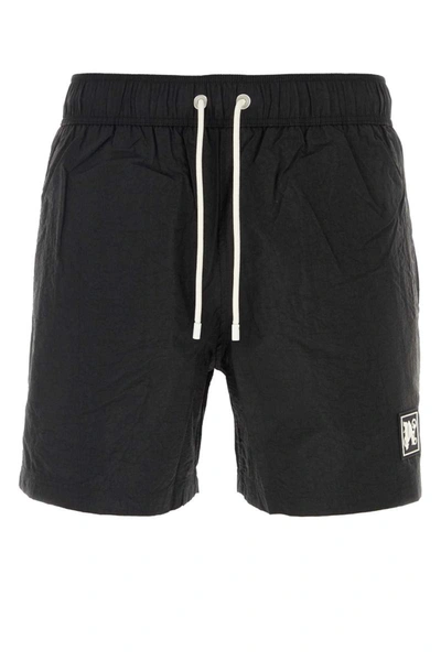 Palm Angels Hunter Graphic-print Track Shorts In Black