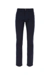Prada Drill Chino Pant With Belt Loops And Back Pockets In Blue