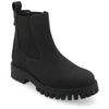 Journee Collection Medium And Wide Width Womens Alara Chelsea Pull On Bootie In Black