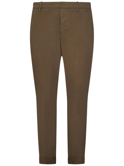 Dondup Slim Fit Chino Trousers In Brown