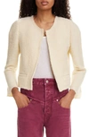 Isabel Marant Pully Wool-blend Tweed Jacket In Ecru