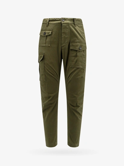 Dsquared2 Sexy Cargo Stretch Cotton Pants In Green