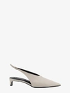 Jil Sander Pointed-toe Leather Slingback Pumps In White
