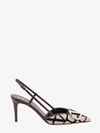 Valentino Toile Iconographe Slingback With Metal Vlogo Signature Detail In Beige