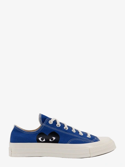 Comme Des Garçons Play X Converse Canvas Low-top Sneakers In Blue