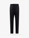 Saint Laurent Tuxedo Wool Trouser With Lateral Satin Bands In Black