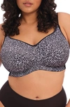 Goddess Celeste Wire-free Bra In Gray Leopard