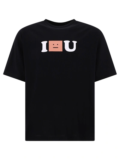 Acne Studios Face Logo T-shirt In Black