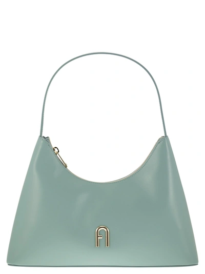 Furla Diamante Small Shoulder Bag In Green