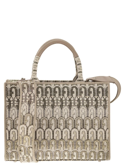 Furla Opportunity Small Tote Bag In Beige