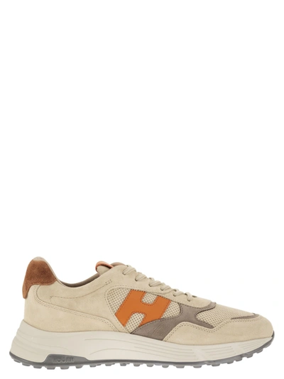 Hogan Men's Hyperlight Sneakers In Beige/orange