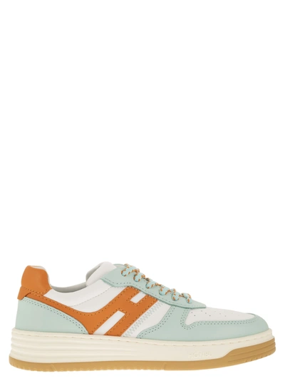 Hogan Sneakers  H630 Turquoisewhiteorange In Light Blue,white,orange