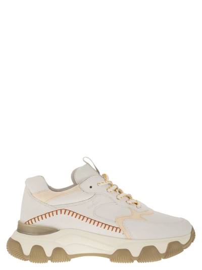 Hogan Hyperactive Sneakers Shoes In White/orange