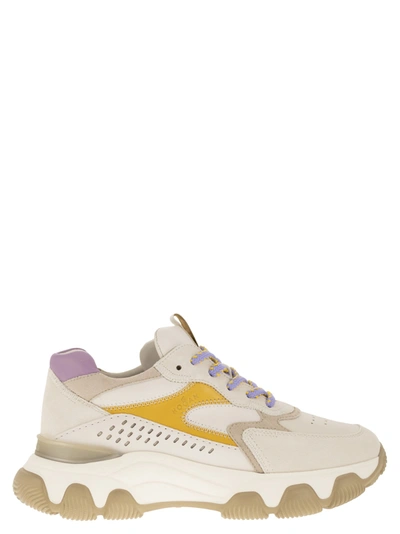 Hogan Women's Sneakers Hyperactive In Ivory/yellow/lilac
