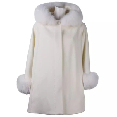 Made In Italy White Wool Vergine Jackets & Coat