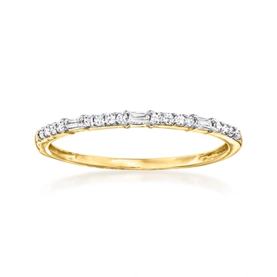 Rs Pure By Ross-simons Diamond Ring In 14kt Yellow Gold In Silver