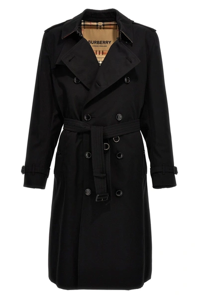 Burberry Heritage Kensington Coats, Trench Coats Black