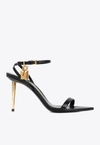 TOM FORD 80 PADLOCK LEATHER SANDALS