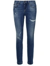 Dolce & Gabbana Low-rise Skinny-fit Jeans In Blue