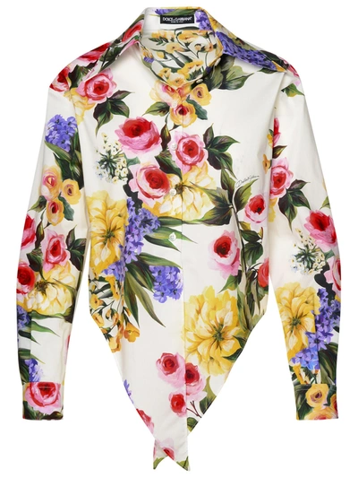 DOLCE & GABBANA DOLCE & GABBANA WOMAN DOLCE & GABBANA MULTICOLOR COTTON SHIRT