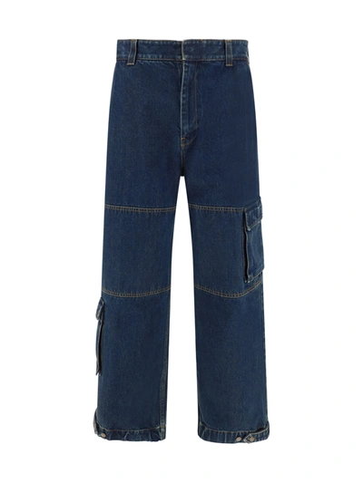 Gucci Wide Leg Jeans In Blue