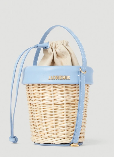 Jacquemus Le Panier Seau Bucket Bag In Blue