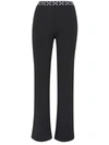 OFF-WHITE OFF-WHITE WOMAN OFF-WHITE BLACK POLYESTER PRINTED PANTS