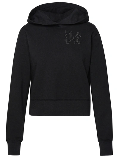 Palm Angels Woman Felpa Capp.monogram In Black