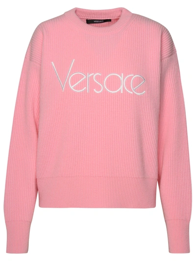 Versace Woman Pink Virgin Wool Jumper