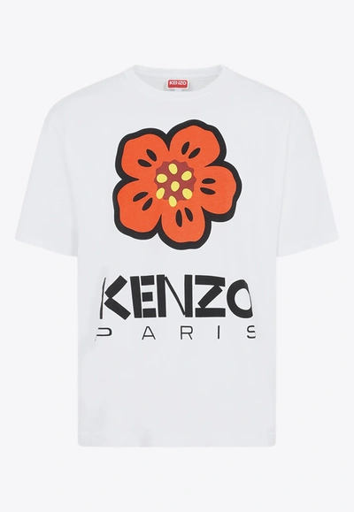 Kenzo White Cotton Boke Flower T-shirt