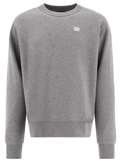 Acne Studios Face Sweatshirt In Grey