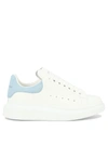 Alexander Mcqueen Leather Sneakers Suede Heel In White