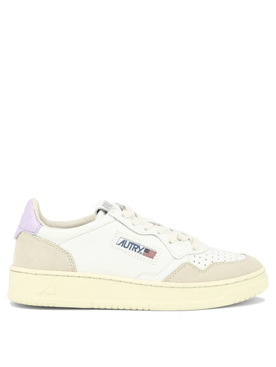 Autry Medalist Low - Leather And Suede Sneakers In White