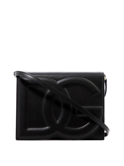 Dolce & Gabbana Leather Crossbody Bag In Black