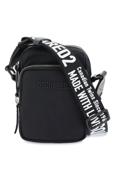 Dsquared2 Logo Crossbody Bag In Black