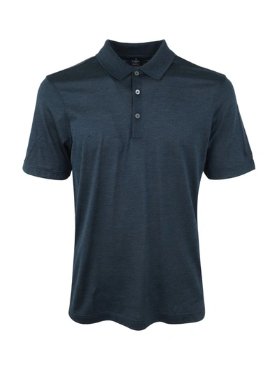 Barba Silk Polo Clothing In Blue