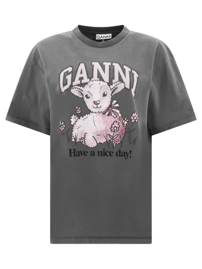 Ganni Future T Shirt In Black