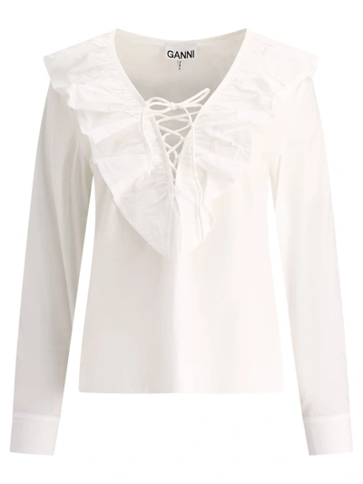 GANNI GANNI RUFFLED BLOUSE