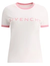 Givenchy Logo-print Round-neck Stretch-cotton T-shirt In White,pink