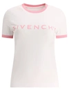 Givenchy Logo-print Round-neck Stretch-cotton T-shirt In White Pink