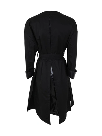 Herno Single Breasted Long Coat In Negro