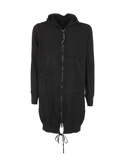 Isaac Sellam Linen Parka With Hood In Black