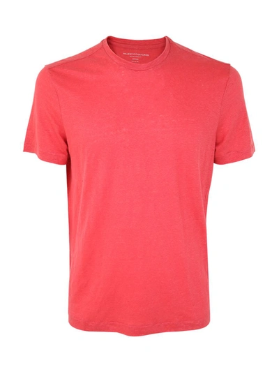 Majestic Short Sleeves Crew Neck T-shirt In Red