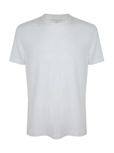 Majestic Short Sleeves Crew Neck T-shirt In White