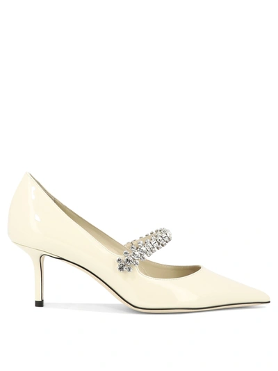 Jimmy Choo Bing 65 Pointed-toe Embellished Pumps In Nude