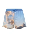 Paul Smith Cloud-print Swim Shorts In Blue