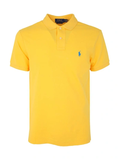 Polo Ralph Lauren Sskccmslm1 Short Sleeve Knit In Yellow & Orange