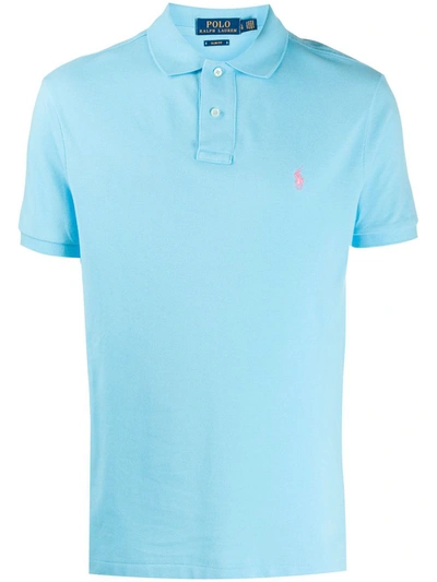 Polo Ralph Lauren Sskcslim1 Short Sleeve Knit Clothing In Turquoise Nova